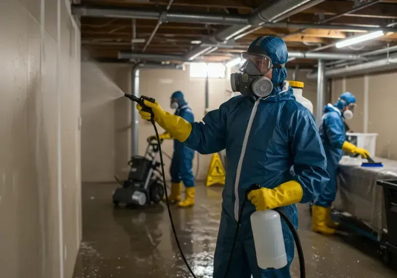 Basement Sanitization and Antimicrobial Treatment process in Uniontown, AL